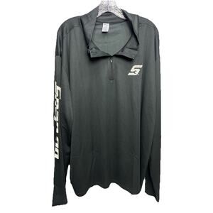 Snap-On Tools 1/4 Zip Pullover Performance Shirt XXL 2XL Black Long Sleeve